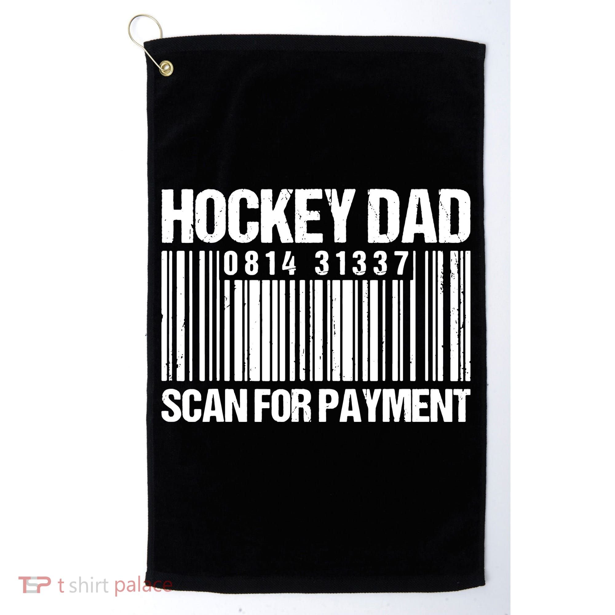 Hockey Dad Scan For Payment Barcode Hockey Dad Golf Towel