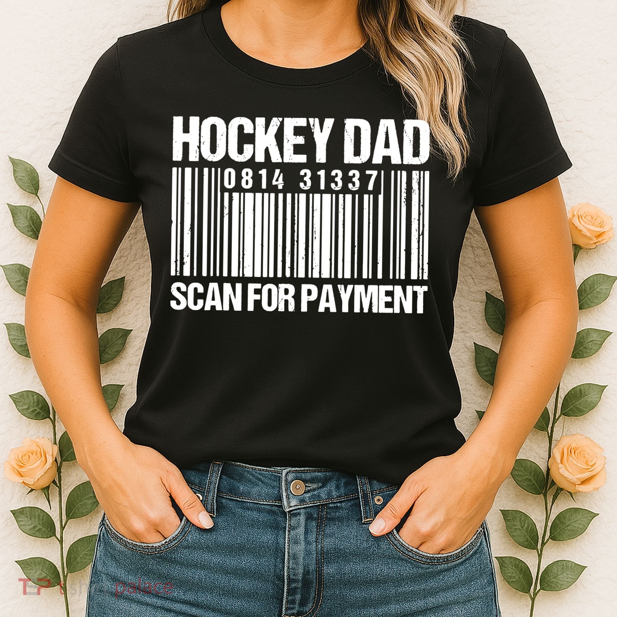 Hockey Dad Scan For Payment Barcode Hockey Dad Women's T-Shirt