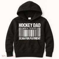 Hockey Dad Scan For Payment Barcode Hockey Dad Kids Hoodie thumb 0