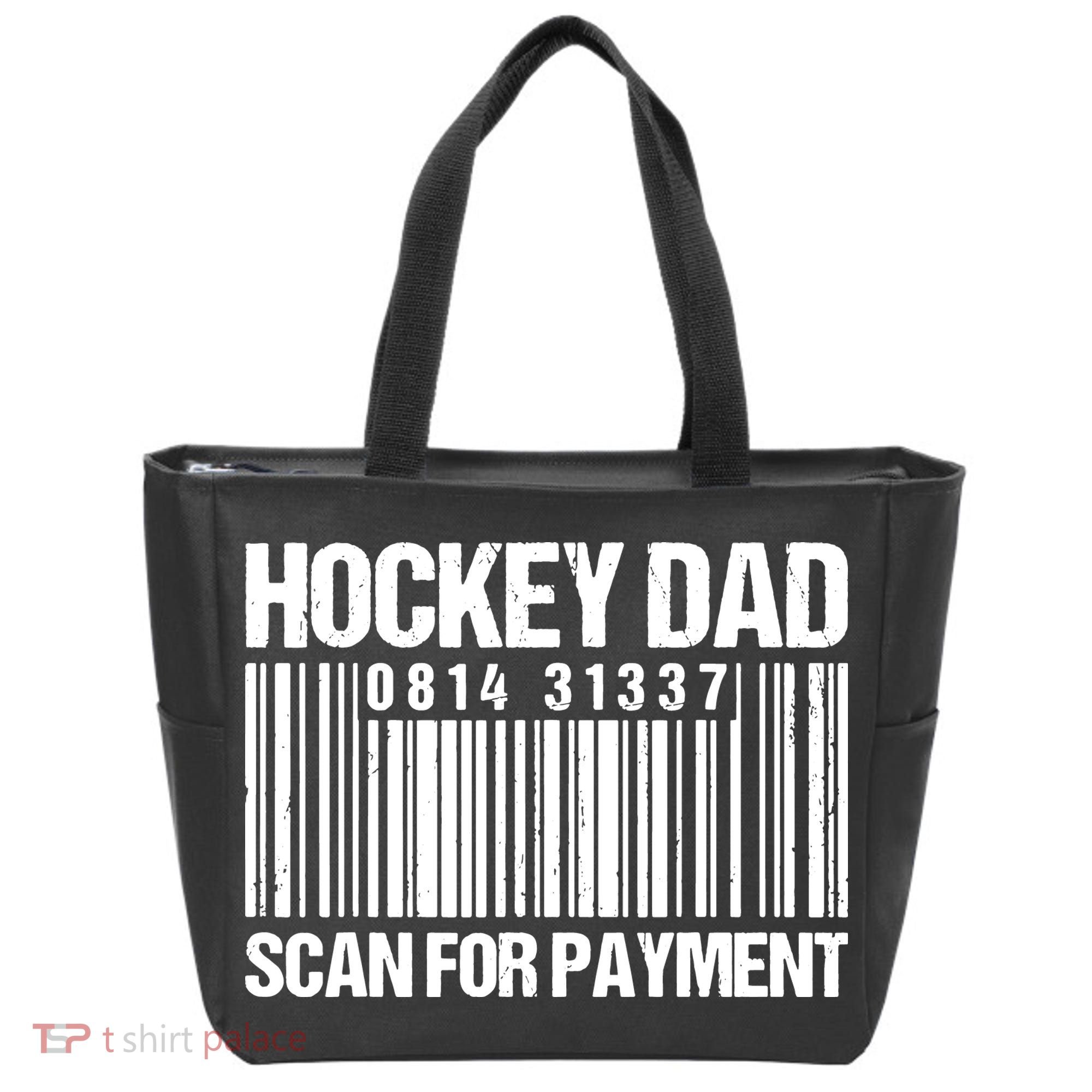 Hockey Dad Scan For Payment Barcode Hockey Dad Tote Bag