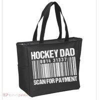 Hockey Dad Scan For Payment Barcode Hockey Dad Tote Bag thumb 2
