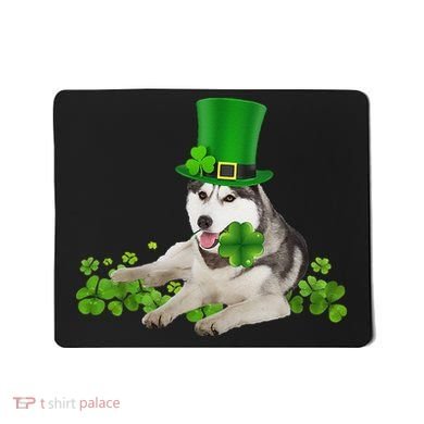 Husky Dog Shamrock St. Patrick's Day Saint Paddy's Irish Mousepad