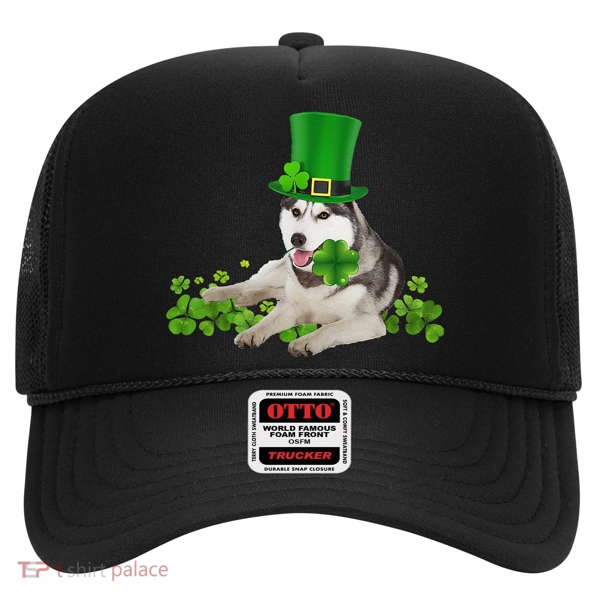 Husky Dog Shamrock St. Patrick's Day Saint Paddy's Irish Hat