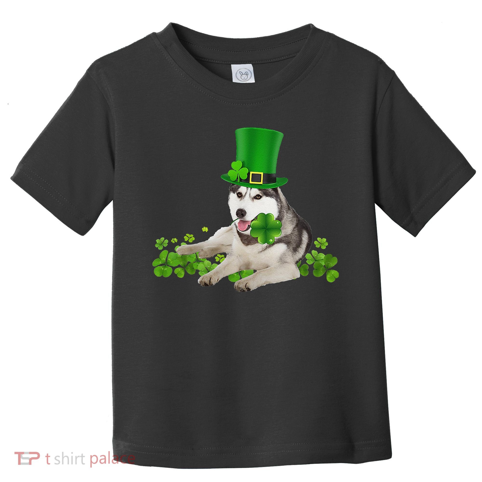 Husky Dog Shamrock St. Patrick's Day Saint Paddy's Irish Toddler T-Shirt