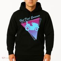 Hot Dad Summer Funny 80s Retro Riding Lawn Mower Hoodie thumb 2