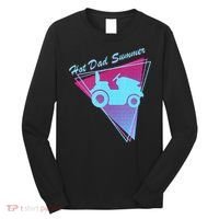 Hot Dad Summer Funny 80s Retro Riding Lawn Mower Long Sleeve Shirt thumb 0