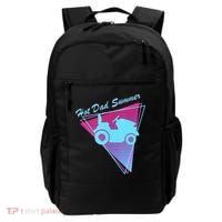 Hot Dad Summer Funny 80s Retro Riding Lawn Mower Backpack thumb 0