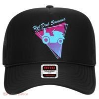 Hot Dad Summer Funny 80s Retro Riding Lawn Mower Hat thumb 0