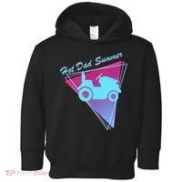 Hot Dad Summer Funny 80s Retro Riding Lawn Mower Toddler Hoodie thumb 0