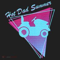Hot Dad Summer Funny 80s Retro Riding Lawn Mower Golf Towel thumb 3