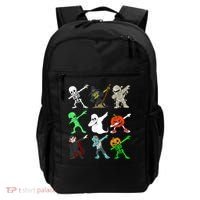 Halloween Dabbing Skeleton Witch And Monsters Backpack thumb 0