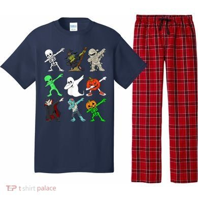 Halloween Dabbing Skeleton Witch And Monsters Pajama Set