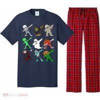 Halloween Dabbing Skeleton Witch And Monsters Pajama Set thumb 0