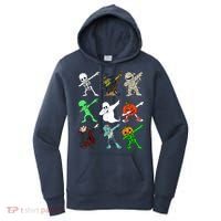 Halloween Dabbing Skeleton Witch And Monsters Women's Hoodie thumb 0