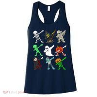 Halloween Dabbing Skeleton Witch And Monsters Women's Tank Top thumb 0