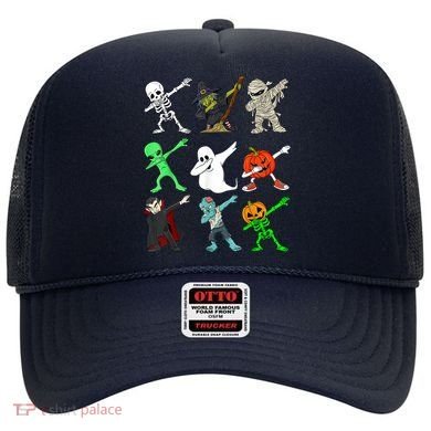 Halloween Dabbing Skeleton Witch And Monsters Hat