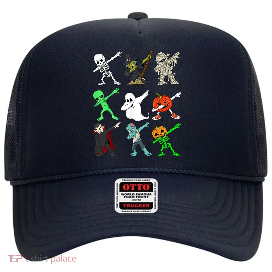 Halloween Dabbing Skeleton Witch And Monsters Hat