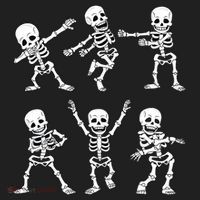 Halloween Dancing Skeletons Dance Challenge Beanie thumb 2