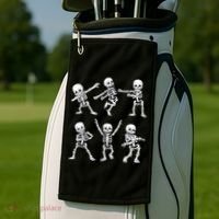 Halloween Dancing Skeletons Dance Challenge Golf Towel thumb 2