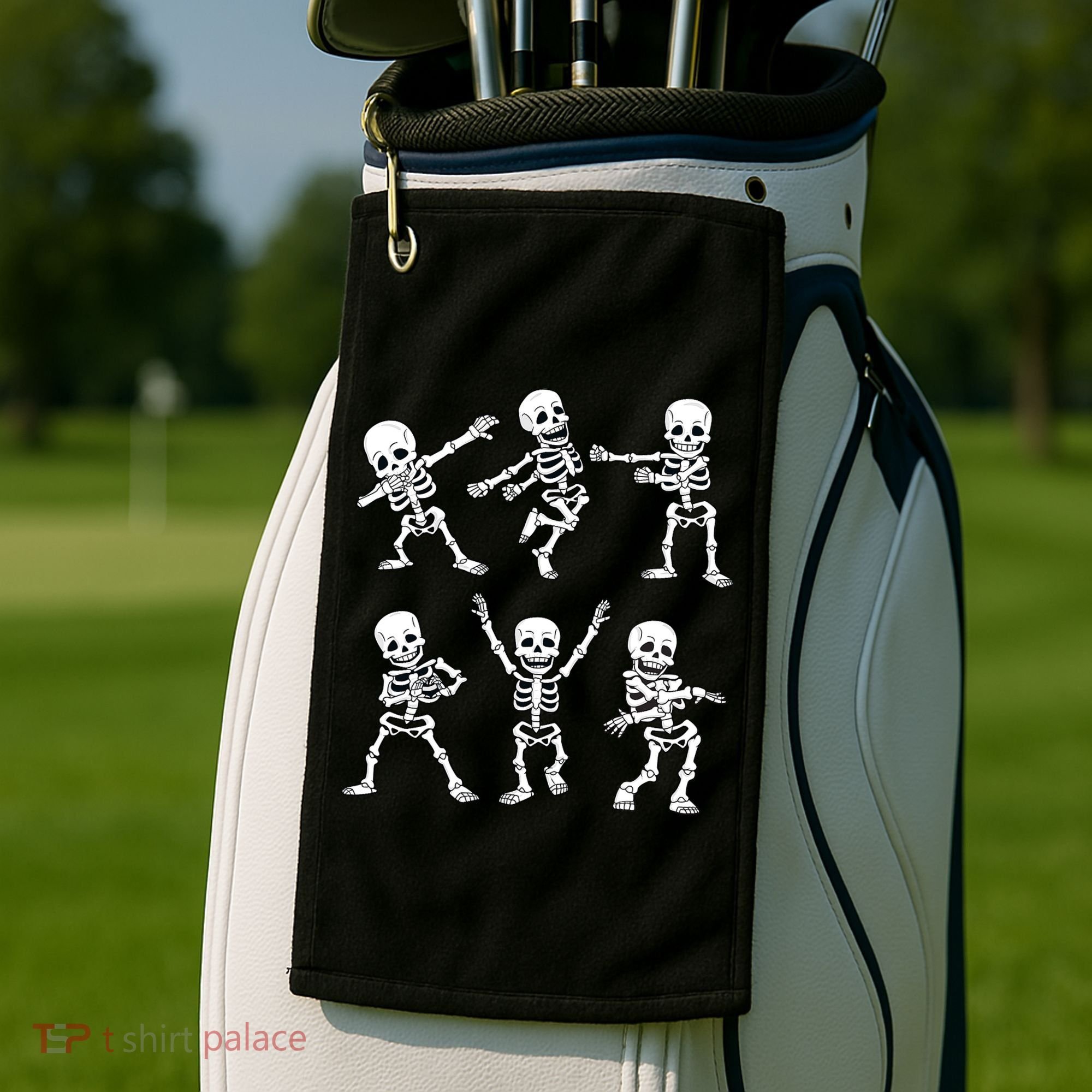 Halloween Dancing Skeletons Dance Challenge Golf Towel