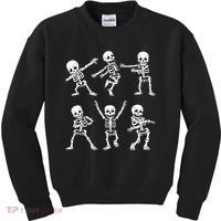Halloween Dancing Skeletons Dance Challenge Kids Sweatshirt thumb 0