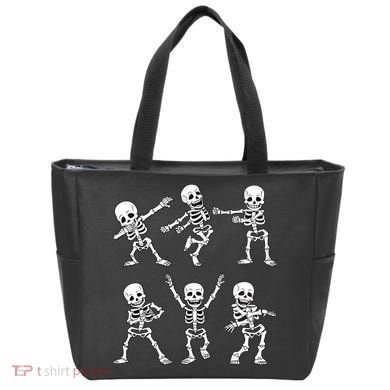 Halloween Dancing Skeletons Dance Challenge Tote Bag