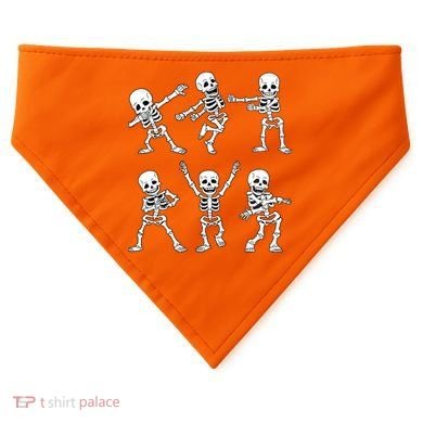 Halloween Dancing Skeletons Dance Challenge USA-Made Doggie Bandana