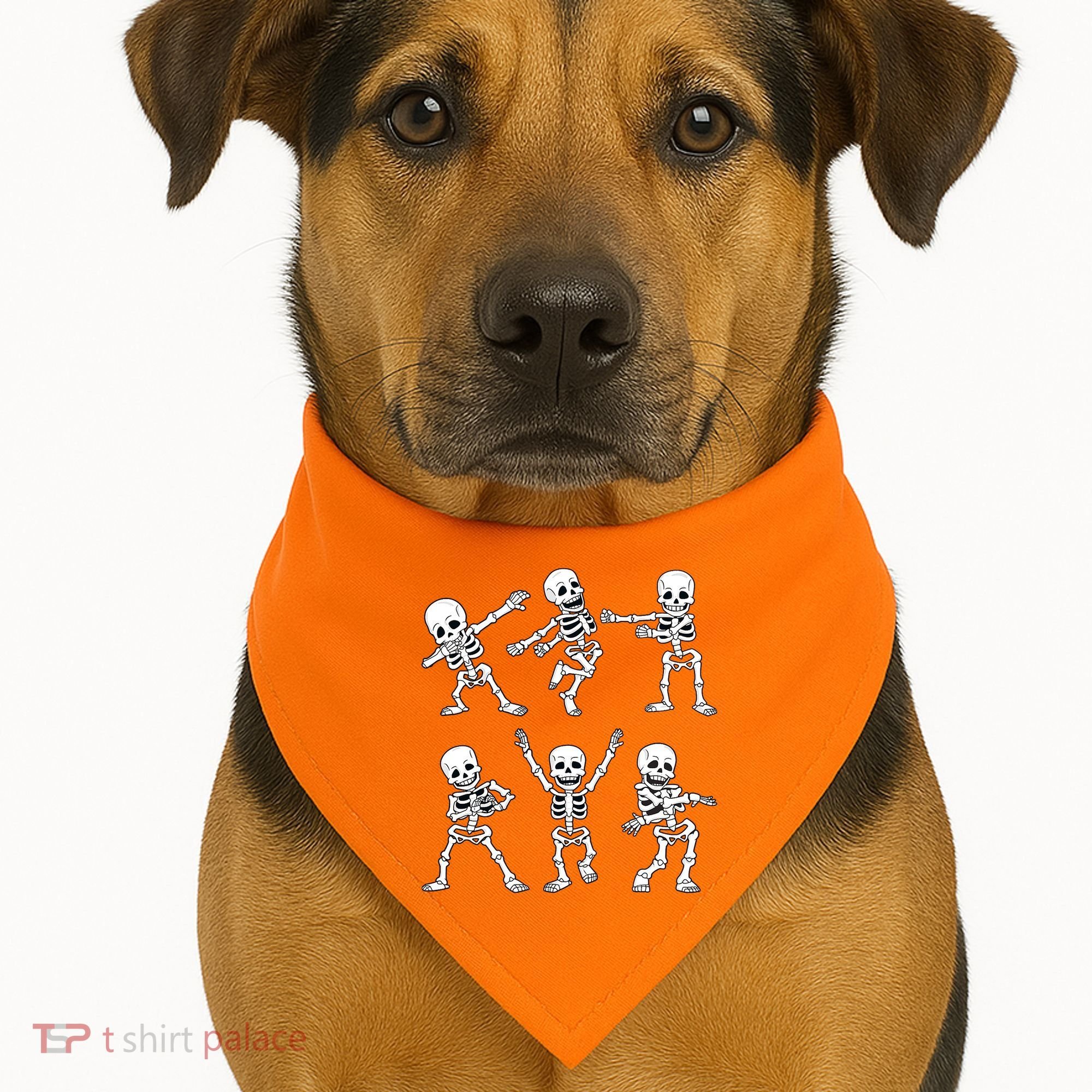 Halloween Dancing Skeletons Dance Challenge USA-Made Doggie Bandana