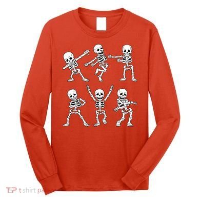 Halloween Dancing Skeletons Dance Challenge Long Sleeve Shirt