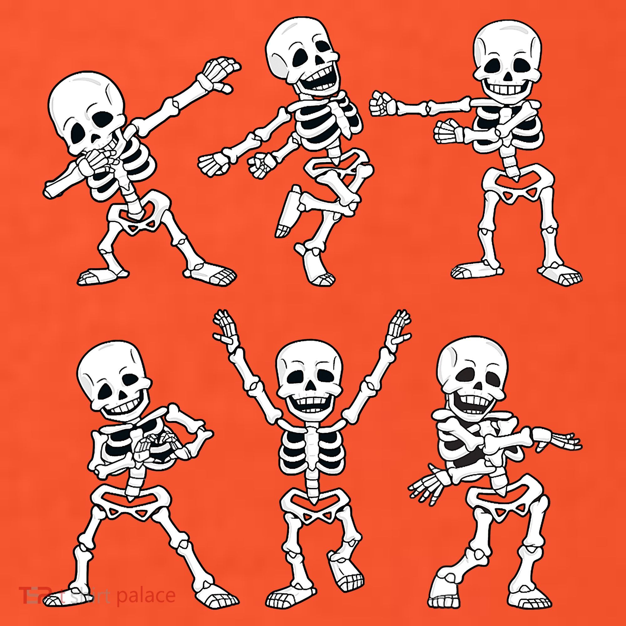 Halloween Dancing Skeletons Dance Challenge Mousepad