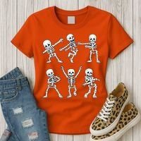 Halloween Dancing Skeletons Dance Challenge Women's T-Shirt thumb 3