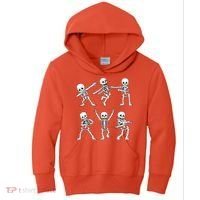 Halloween Dancing Skeletons Dance Challenge Kids Hoodie thumb 0