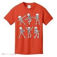 Halloween Dancing Skeletons Dance Challenge Kids T-Shirt thumb 0