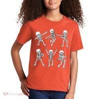 Halloween Dancing Skeletons Dance Challenge Kids T-Shirt thumb 2