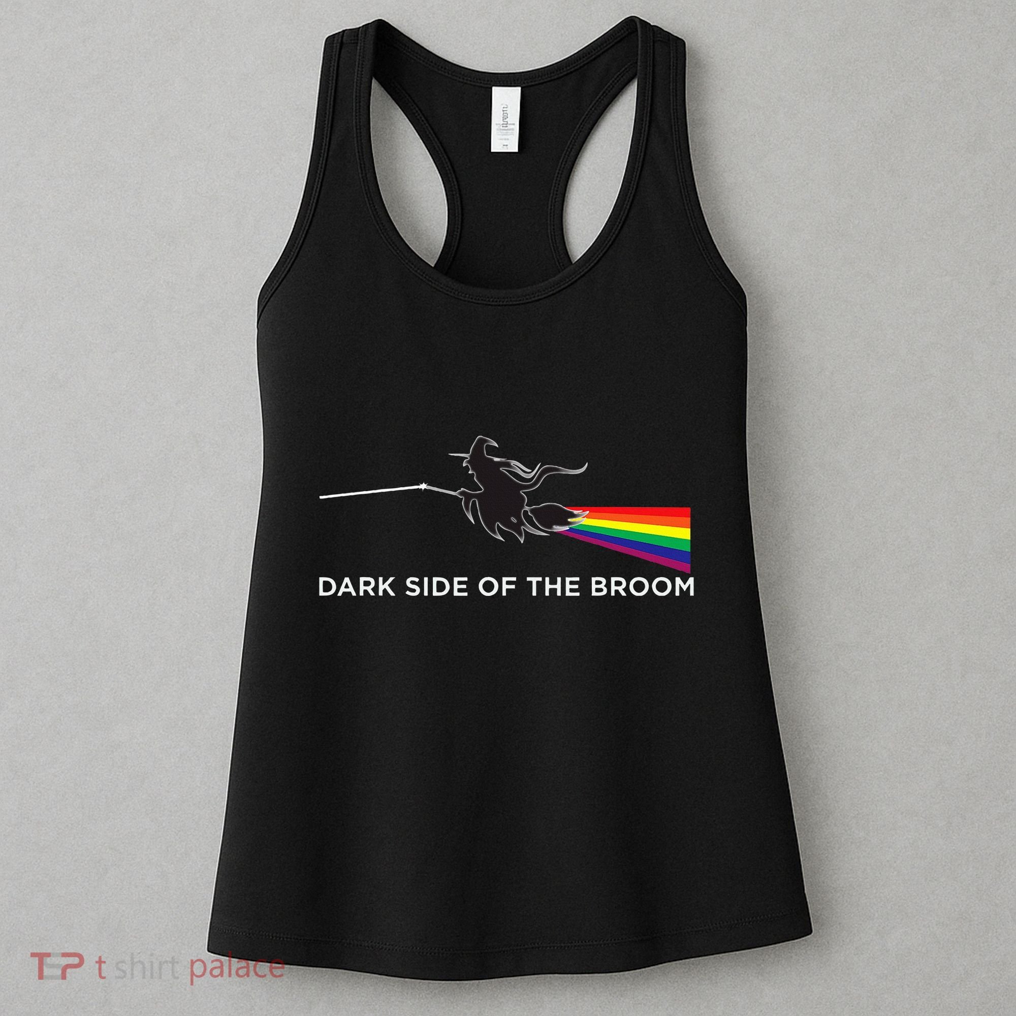 Halloween Dark Side Of The Broom Classic Rock Witch Women's Tank Top
