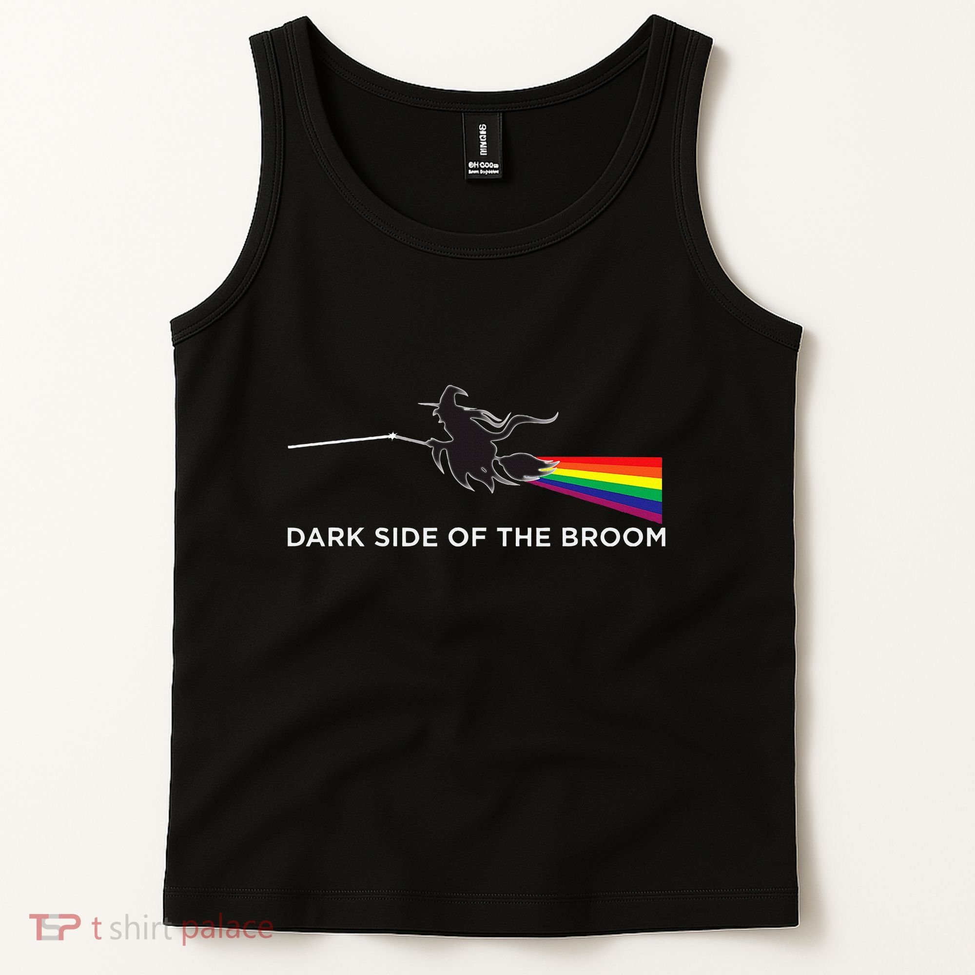 Halloween Dark Side Of The Broom Classic Rock Witch Tank Top