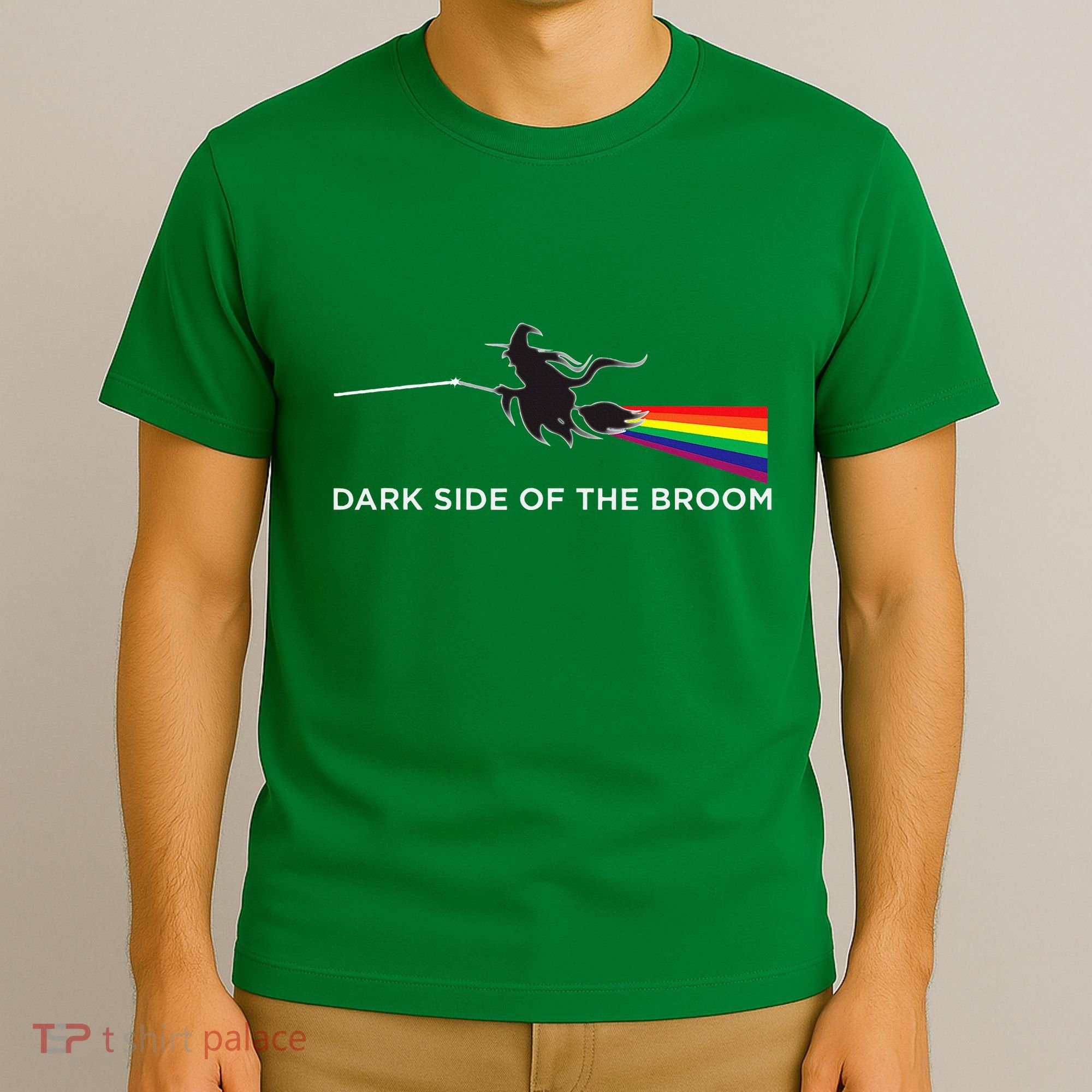 Halloween Dark Side Of The Broom Classic Rock Witch T-Shirt