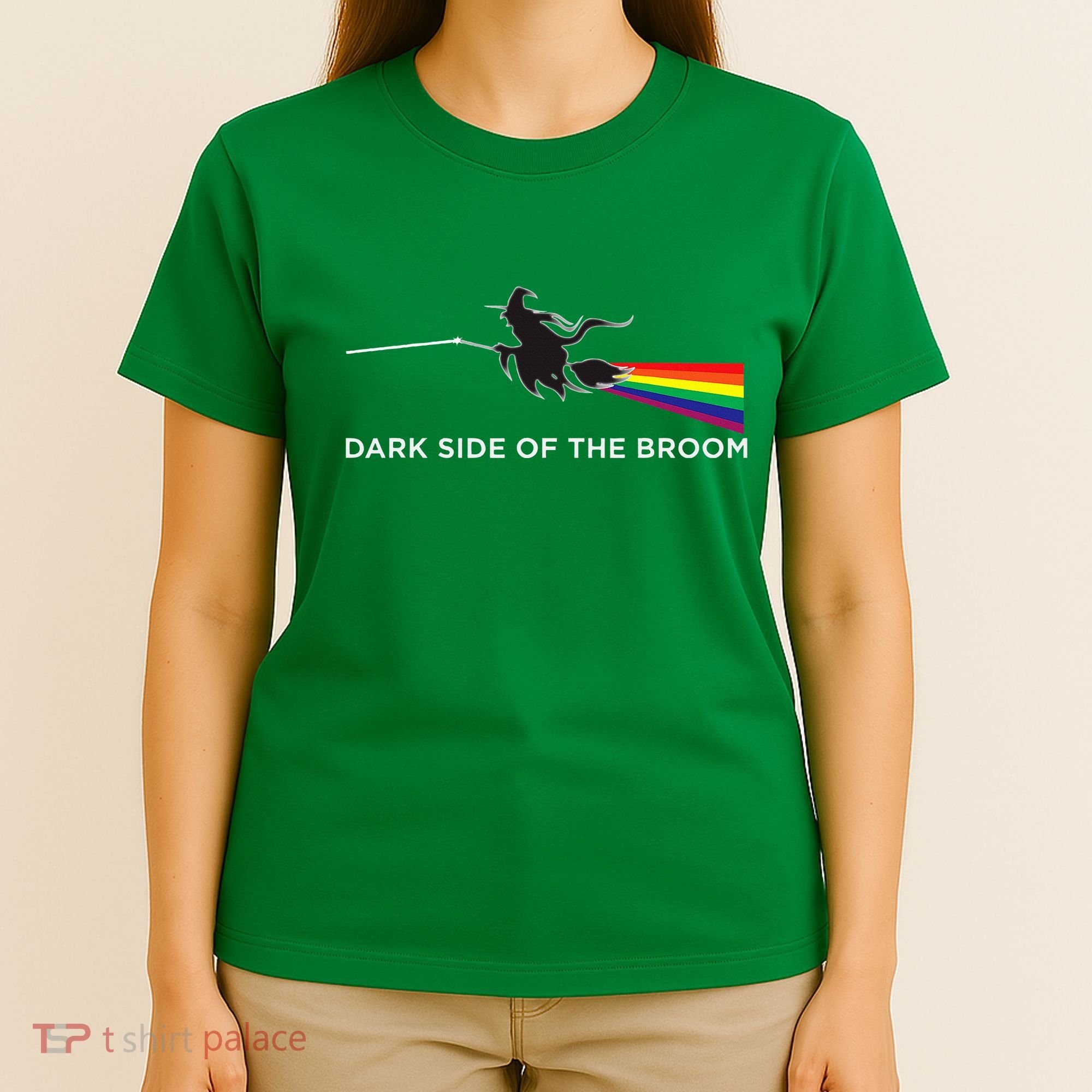 Halloween Dark Side Of The Broom Classic Rock Witch T-Shirt