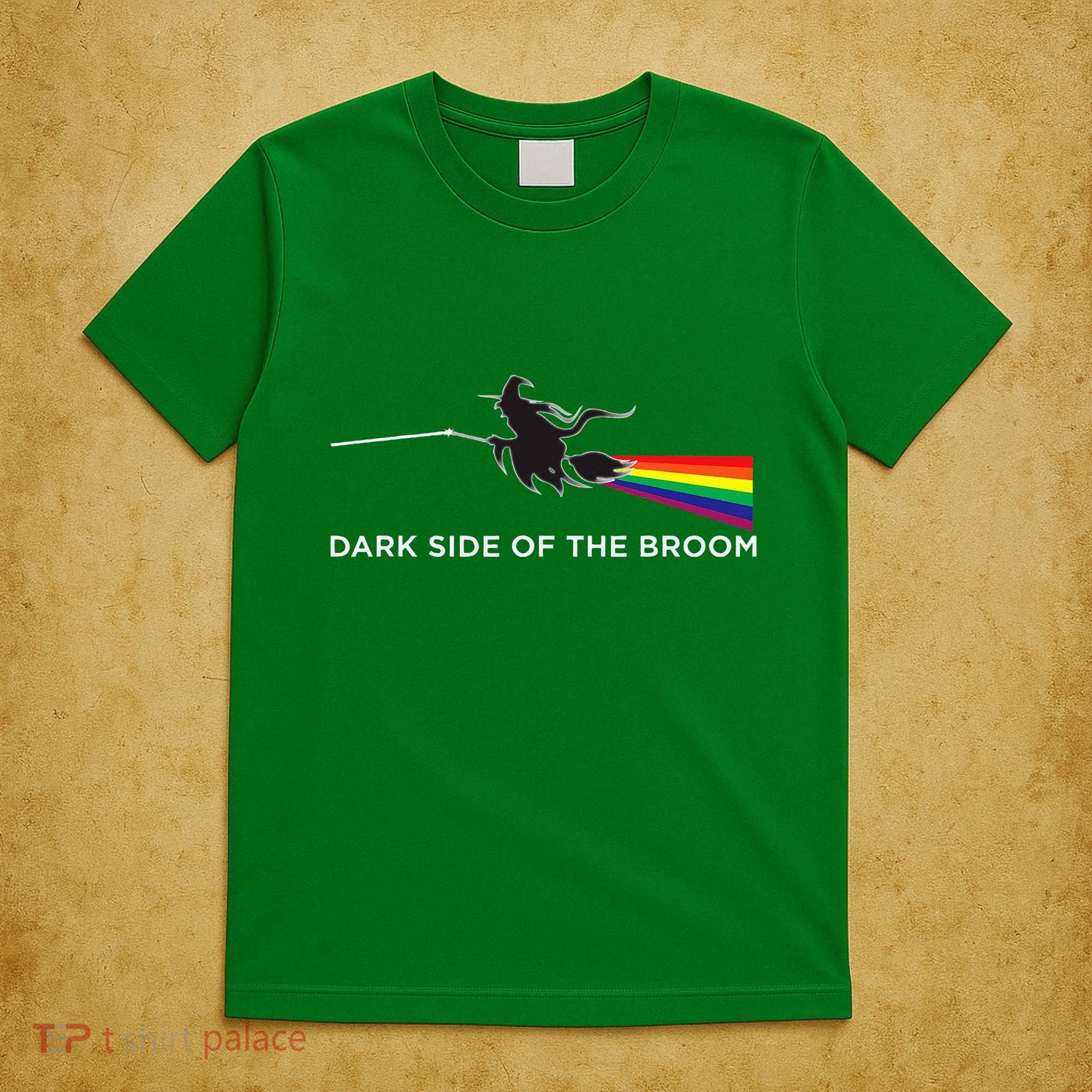 Halloween Dark Side Of The Broom Classic Rock Witch T-Shirt