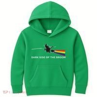 Halloween Dark Side Of The Broom Classic Rock Witch Kids Hoodie thumb 0