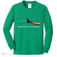 Halloween Dark Side Of The Broom Classic Rock Witch Kids Long Sleeve Shirt thumb 0