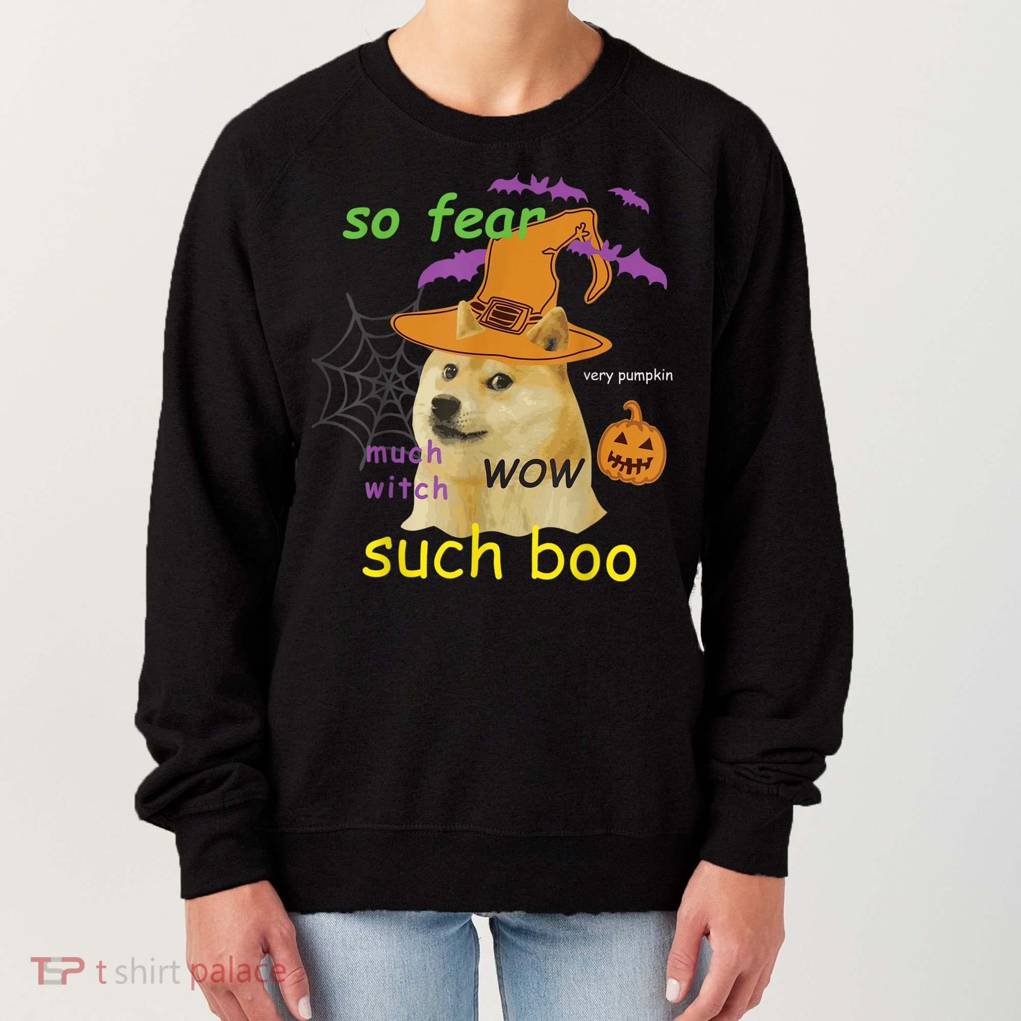 Halloween Doge Shirt Meme Costume Women's Sweatshirt