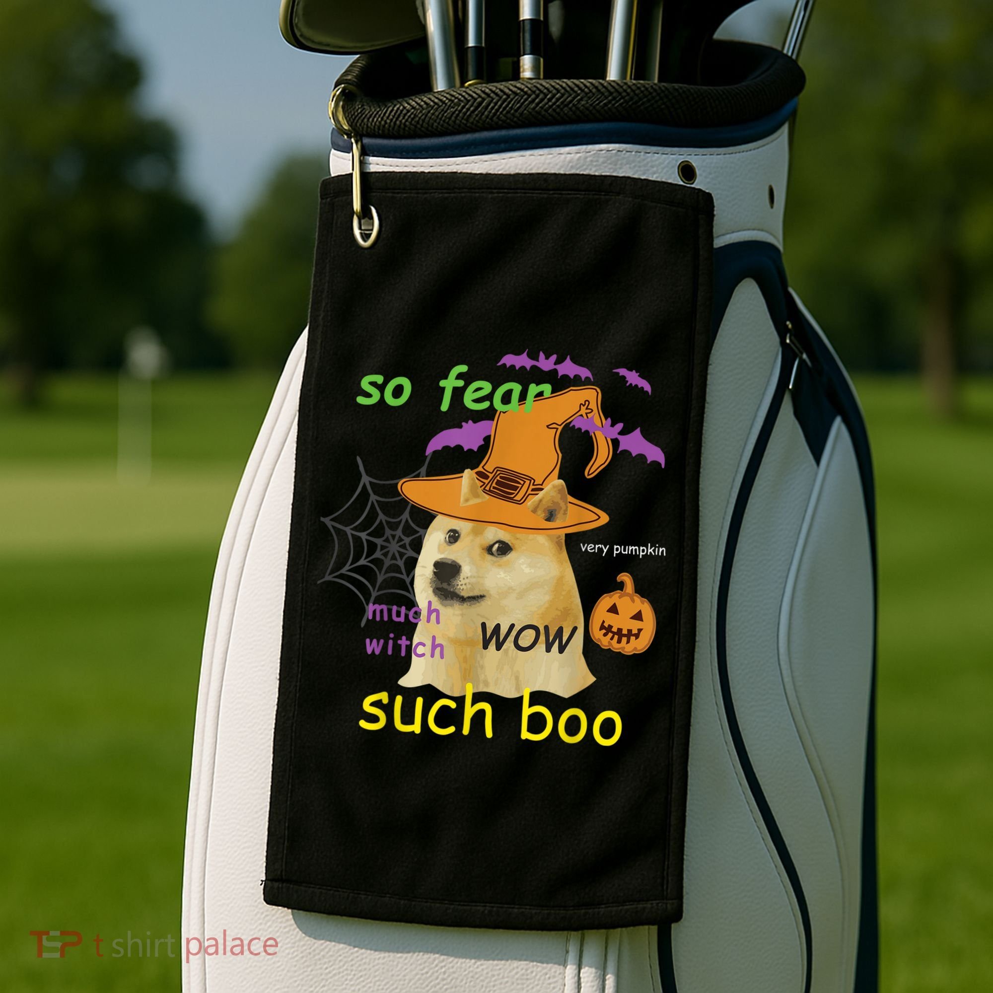Halloween Doge Shirt Meme Costume Golf Towel