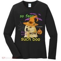 Halloween Doge Shirt Meme Costume Women's Long Sleeve Shirt thumb 0