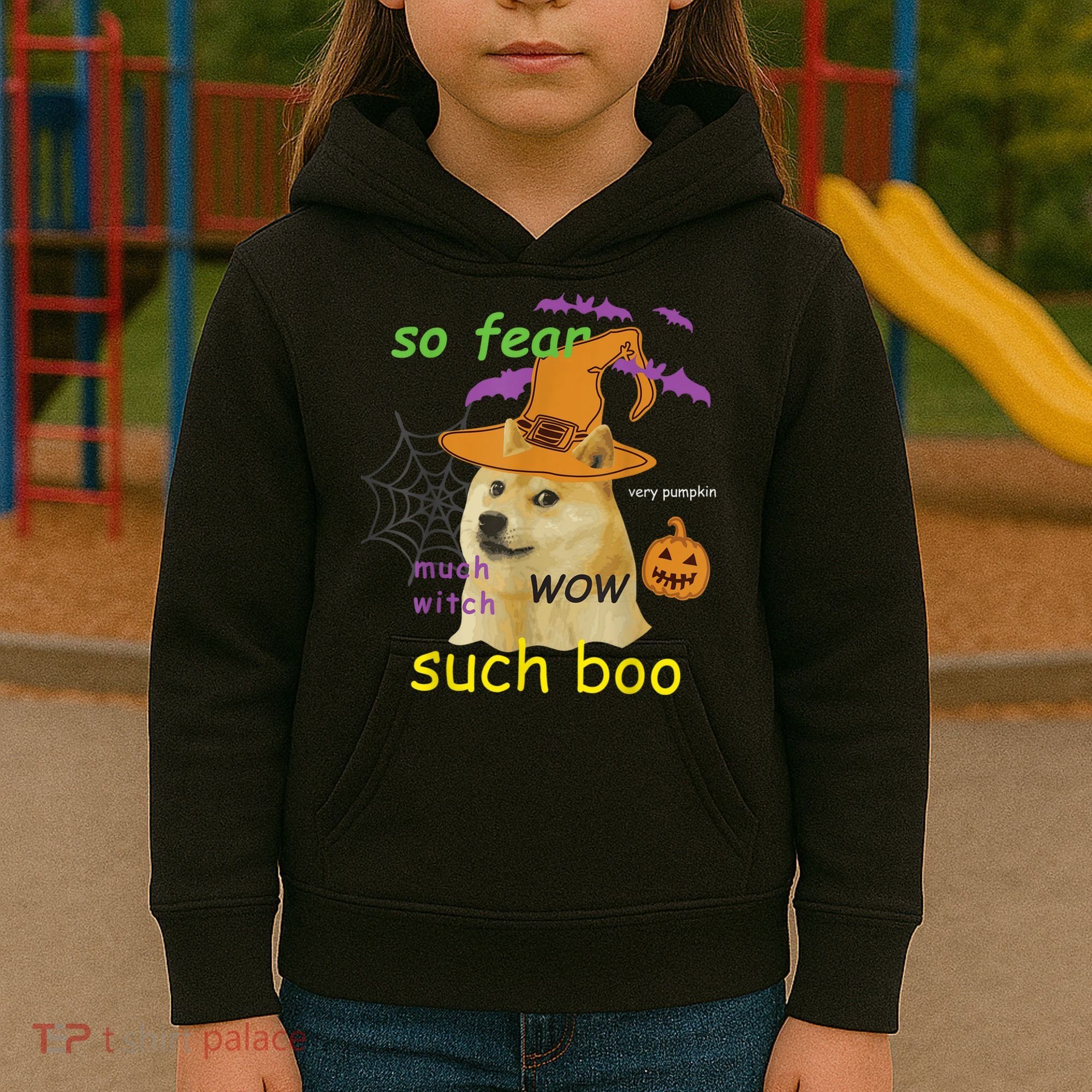 Halloween Doge Shirt Meme Costume Kids Hoodie