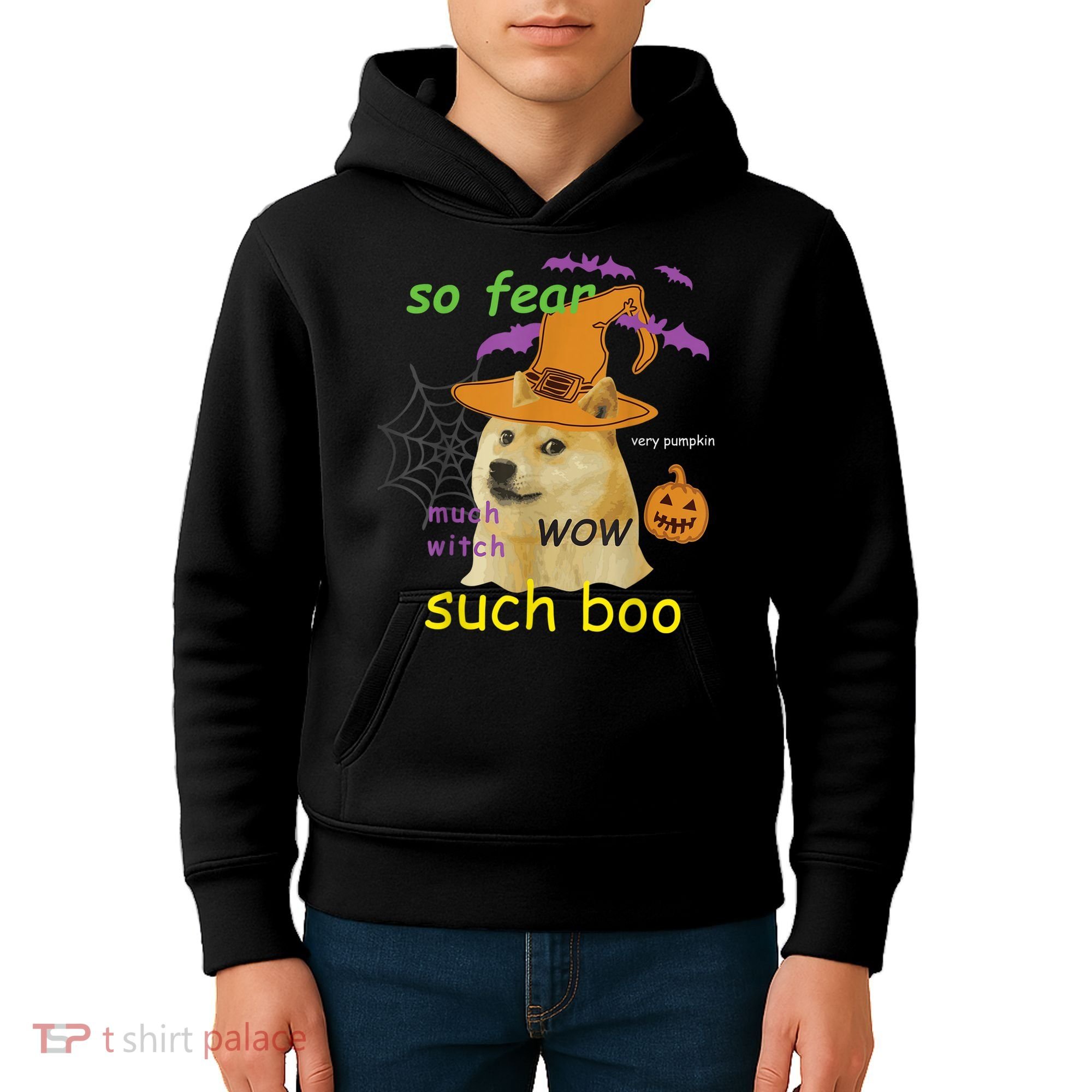 Halloween Doge Shirt Meme Costume Kids Hoodie