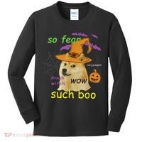 Halloween Doge Shirt Meme Costume Kids Long Sleeve Shirt thumb 0
