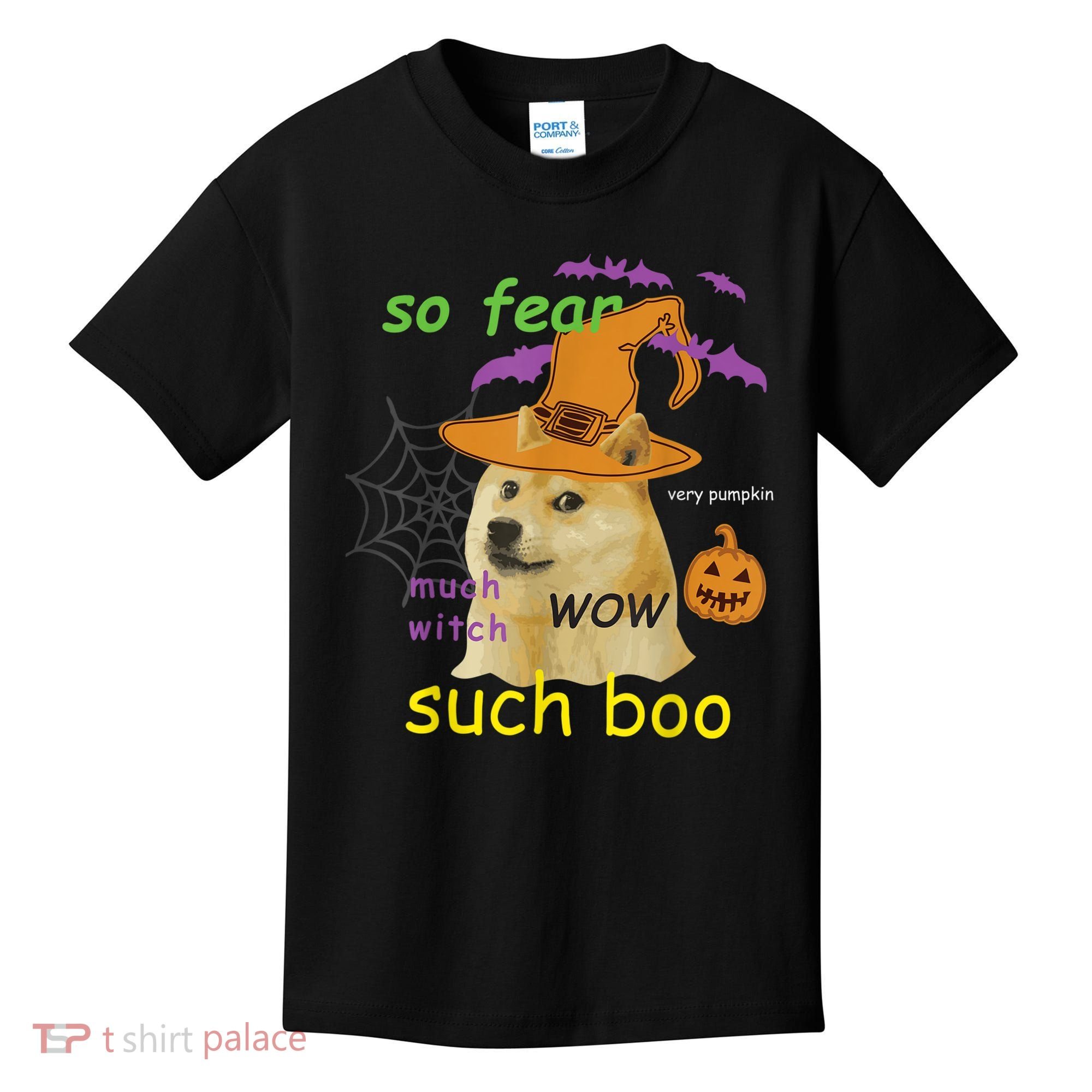 Halloween Doge Shirt Meme Costume Kids T-Shirt