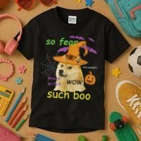 Halloween Doge Shirt Meme Costume Kids T-Shirt thumb 3