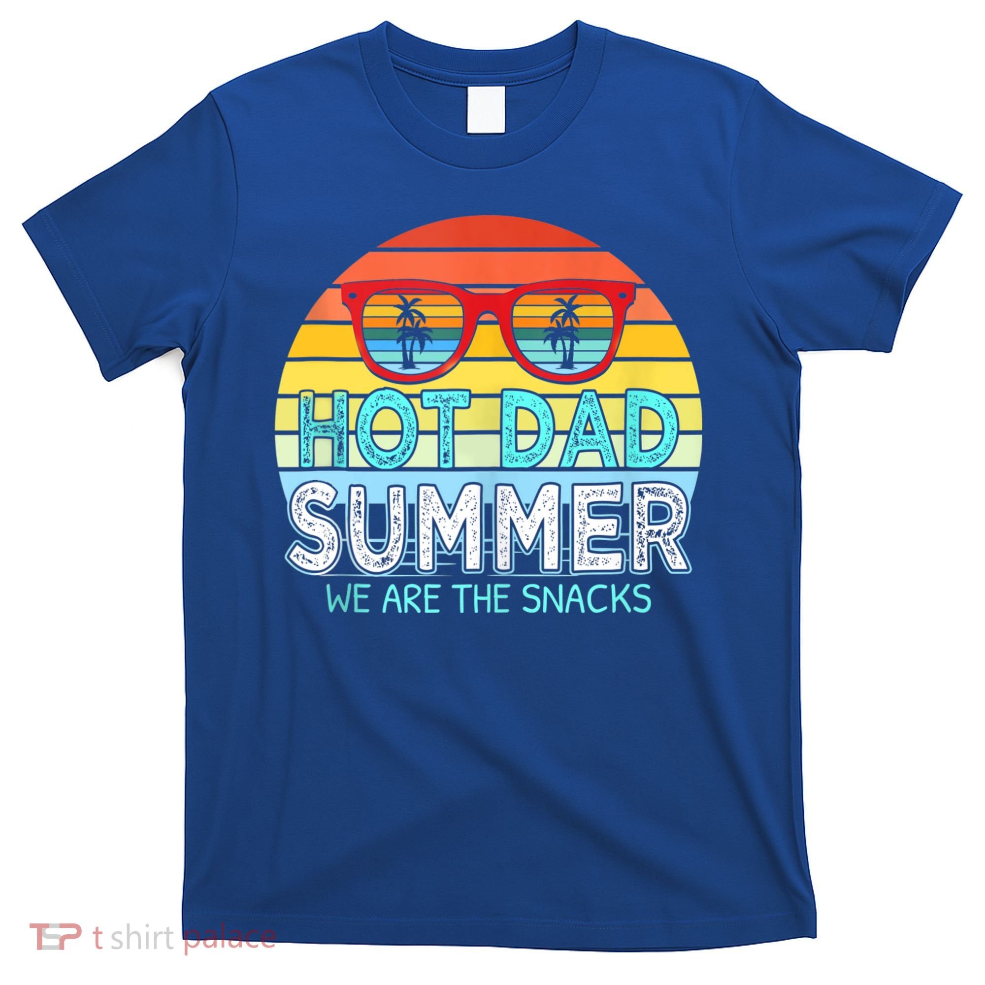 Hot Dad Summer Snacks With Chill Sunglass Vintage Apparel T-Shirt